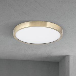 Stropné LED svetlo Disc, antická mosadzová farba, Ø 24 cm,, Hnedá / staromosadz, Obývacia izba / jedáleň, Hliník, Moderný, Závesné svietidlo
