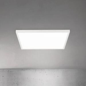 Stropné LED svetlo Disc, biele, dĺžka 60 cm, kov, Biela / opálová, Obývacia izba / jedáleň, Hliník, Moderný, Stropné svetlo