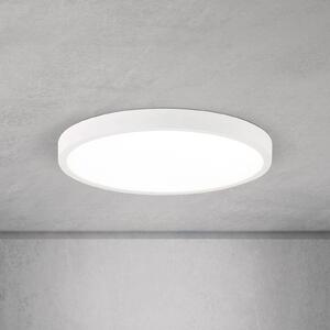 Stropné LED svetlo Disc, biele Ø 28 cm, kov/plast, Biela / opálová, Obývacia izba / jedáleň, Hliník, Moderný, Závesné svietidlo