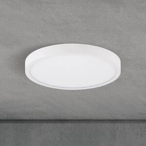 Stropné LED svetlo Disc, biele Ø 24 cm, kov/plast, Biela / opálová, Obývacia izba / jedáleň, Hliník, Moderný, Závesné svietidlo