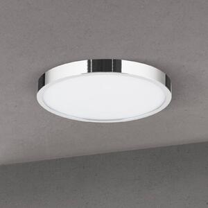 Stropné LED svetlo Disc, chrómová farba, Ø 24 cm, kov, Chrómová / strieborná, Obývacia izba / jedáleň, Hliník, Moderný, Závesné svietidlo
