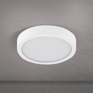Stropné LED svetlo Disc, biele Ø 14 cm, kov/plast, Biela / opálová, Obývacia izba / jedáleň, Hliník, Moderný, Závesné svietidlo