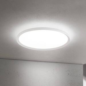 Stropné LED svetlo Kant, Ø 60 cm, biele, kov/plast, Biela / opálová, Obývacia izba / jedáleň, Hliník, Moderný, Závesné svietidlo