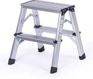 Hliníkové obojstranné schodíky, 2x2 stupne, 425 mm