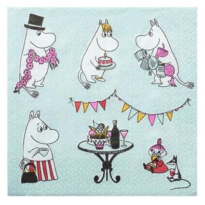 Havi Servítky Moomin Kestit 33x33cm, 20ks / mätové