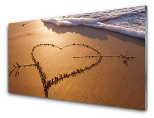 Nástenný panel  Pláž srdce more umenie 100x50 cm