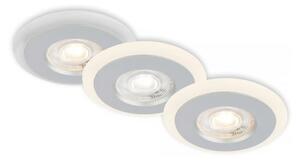 Briloner 7039034-SADA 3xLED Kúpeľňové podhľadové svietidlo 3xLED/5W/230V IP44 matný chróm