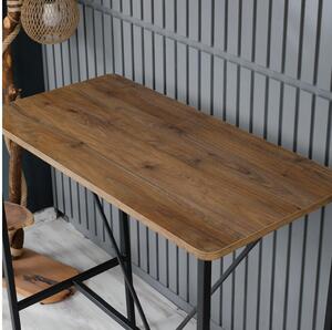 Barový stôl Nathaniel (orech + čierna). Vlastná spoľahlivá doprava až k Vám domov. 1089604