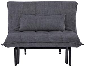 ROZKLADACIE KRESLO, drevo, kov, textil, sivá Stylife - Postele
