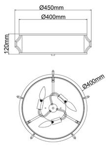 Open Design OR84399 - Stropné svietidlo PIRELO 3xE14/12W/230V pr. 45 cm lesklý chróm