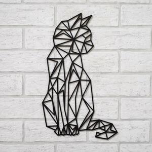 DUBLEZ | Geometrický obraz z dreva - Mačka
