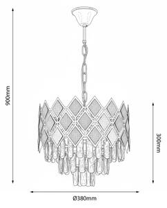 Brilagi - Luster na reťazi CRISTAL 5xE14/40W/230V pr. 38 cm zlatá/čierna