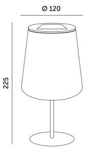 Solárna stolová lampa LUVETRA LED/1xAA 4000K IP44 200 mAh čierna