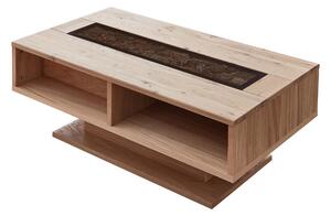 KONFERENČNÝ STOLÍK, čierna, divoký dub, drevo, sklo, kompozitné drevo, 115/43/65 cm Linea Natura - Stolíky do obývačky