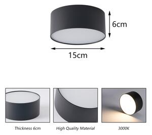 Brilagi - LED kúpeľňové stropné svietidlo FORIS LED/20W/230V priemer 15 cm čierne IP44