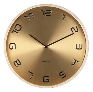 Nástenné hodiny Karlsson – Bent Wood Gold KA5611GD