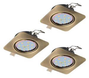 Eglo 94269 - SADA 3x LED podhľadových svietidiel PENETO 3xGU10-LED/5W/230V