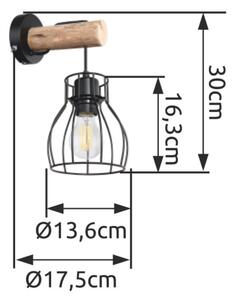 Globo 15326NW - Nástenné svietidlo MINA 1xE27/40W/230V