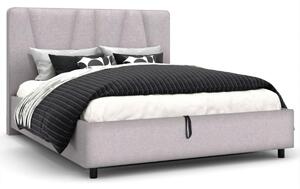 Čalúnená posteľ Ventura Frame Standard, Beech Black, Royal Suede Medium Grey, 180x200 cm