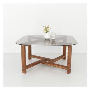Hnedý Drevený konferenčný stolík Zen 80 × 80 × 40 cm HANAH HOME