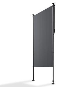 Zvislá markíza na balkón 120 x 228-316 cm, UV ochrana, sivá
