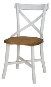 Jedálenska stolička bielo hnedá S25