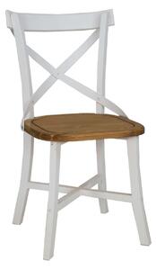 Jedálenska stolička bielo hnedá S25