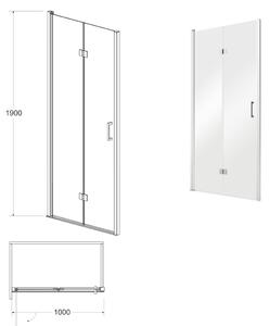 Sprchové dvere BIFOLD EH80X 80-100x190cm