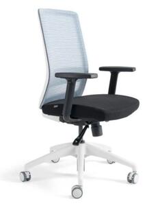 Kancelárska ergonomická stolička S30 — látka, viac farieb Bez podhlavníka Modrá