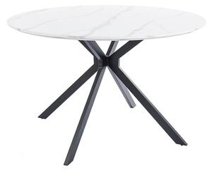 Jedálenský stôl ASTER | biely efekt mramoru 120x76 cm