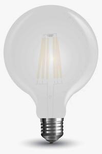 V-TAC Opálová LED filament žiarovka E27 G95 7W, Studená biela 6000 - 6500K