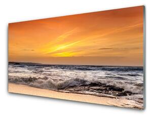Skleneny obraz More slnko vlny krajina 120x60 cm 2 Prívesky