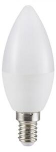 V-TAC Mliečna LED sviečka E14 C37 5,5W CRI95, Neutrálna biela 4000 - 4500K