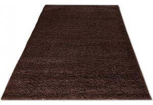Tmavo hnedý koberec SHAGGY Šírka: 40 cm | Dĺžka: 60 cm