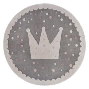 Sivý detský koberec ø 140 cm Crown – Hanse Home