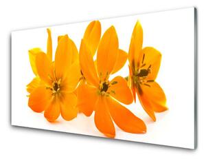 Obraz na skle Oranžové kvety 120x60 cm 2 Prívesky