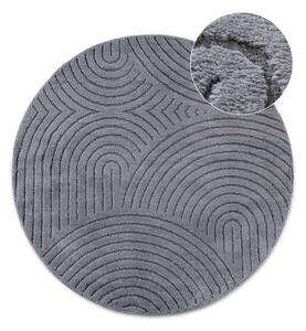 Antracitový okrúhly koberec ø 200 cm Panglao New York Anthracite – Elle Decoration