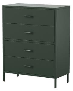 Komoda CARLA, 800 x 1015 x 400 mm, Modern: fľaškovo zelená farba