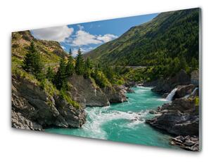 Nástenný panel  Hory rieka príroda 100x50 cm