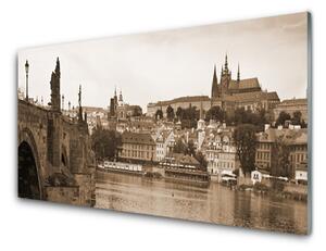 Nástenný panel  Praha most krajina 125x50 cm