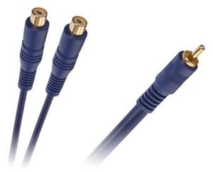 Kábel RCA 1x - RCA 2x zásuvka, 0,2m