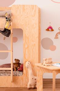 MUZZA Detská poschodová posteľ mima 80 x 200 cm pravá prírodná