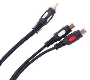 Kábel RCA 1x - RCA 2x zásuvka 25cm
