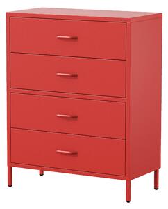 Komoda CARLA, 800 x 1015 x 400 mm, Modern: červený farba