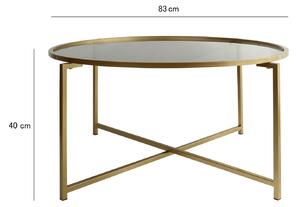 Konferenčný stolík Golda (zlatá + sivá). Vlastná spoľahlivá doprava až k Vám domov. 1089703