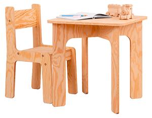 MUZZA Detský stôl so stoličkou mima prírodný