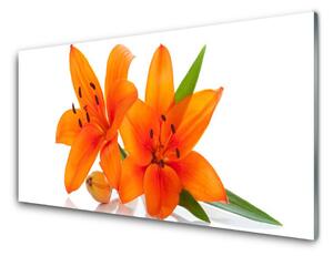 Nástenný panel  Oranžové kvety 125x50 cm