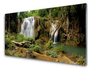Nástenný panel  Vodopád rieka les príroda 100x50 cm