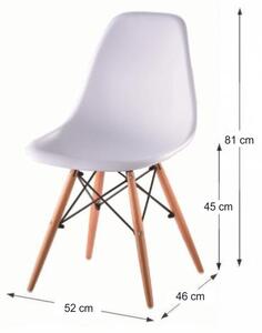 Biela stolička CINKLA 3 NEW