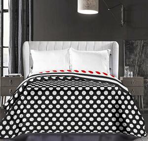 Biela vzorovaná obojstranná prikrývka na posteľ Biela